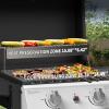 imageAGLUCKY 2 Burner BBQ Propane Gas GrillStainless Steel 20000 BTUBarbecue Gas Grill with 2 Sides ShelvesRemovable Grease Pan and CupIdeal for Grills Outdoor Cooking