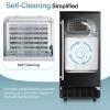 imageAGLUCKY Commercial Builtin Ice Maker Machine80LbsDayUnder Counter Ice Maker Machine with 24H TimerReversible DoorSelf Cleaning Ice Machine for Home ampamp OfficeBlackBlack