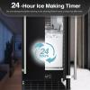 imageAGLUCKY Commercial Builtin Ice Maker Machine80LbsDayUnder Counter Ice Maker Machine with 24H TimerReversible DoorSelf Cleaning Ice Machine for Home ampamp OfficeBlackBlack