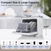 imageAGLUCKY Countertop Dishwasher Portable Dishwashers with 6 Programs 24H Timing AirDrying 360 Deep Cleaning Mini Dishwashers for Apartments Dorms ampamp Kitchenettes