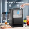 imageAGLUCKY Countertop Nuggte Ice MakerPebble Ice Maker with SelfCleaning44lbs24HSoft Chewable IceOneClick OperationPellet Ice Maker for Home ampamp KitchenSilver