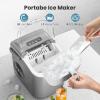 imageAGLUCKY Ice Makers Countertop Portable Ice Machine Maker with Handle SelfCleaning 26Lbs24H 9 Cubes Ready in 6 Mins Scoop and Basket for HomeOfficeKitchen BlackGrey