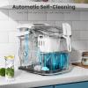 imageAGLUCKY Ice Makers Countertop Portable Ice Machine Maker with Handle SelfCleaning 26Lbs24H 9 Cubes Ready in 6 Mins Scoop and Basket for HomeOfficeKitchen BlackWhite