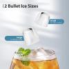imageAGLUCKY Ice Makers Countertop Portable Ice Machine Maker with Handle SelfCleaning 26Lbs24H 9 Cubes Ready in 6 Mins Scoop and Basket for HomeOfficeKitchen BlackWhite