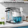 imageAGLUCKY Ice Makers Countertop Portable Ice Machine Maker with Handle SelfCleaning 26Lbs24H 9 Cubes Ready in 6 Mins Scoop and Basket for HomeOfficeKitchen BlackDark Black