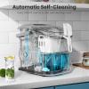 imageAGLUCKY Ice Makers Countertop Portable Ice Machine Maker with Handle SelfCleaning 26Lbs24H 9 Cubes Ready in 6 Mins Scoop and Basket for HomeOfficeKitchen BlackGrey