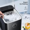 imageAGLUCKY Ice Makers Countertop Portable Ice Maker Machine 26lbs24Hrs8 Bullet Ice Cubes of 2 Sizes Ready in 9 MinsSelfCleaning Ice Machine with Handle for HomeKitchenOffice