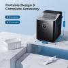 imageAGLUCKY Ice Makers Countertop Portable Ice Maker Machine 26lbs24Hrs8 Bullet Ice Cubes of 2 Sizes Ready in 9 MinsSelfCleaning Ice Machine with Handle for HomeKitchenOffice