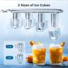 imageAGLUCKY Ice Makers Countertop Portable Ice Maker Machine 26lbs24Hrs8 Bullet Ice Cubes of 2 Sizes Ready in 9 MinsSelfCleaning Ice Machine with Handle for HomeKitchenOffice