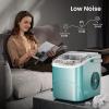 imageAGLUCKY Ice Makers Countertop with Handle265Lbs24H9 Cubes in 6 Mins2 Sizes of Bullet IcePortable Machine with SelfCleaningPerfect for Home KitchenBlackGREEN