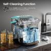 imageAGLUCKY Ice Makers Countertop with Handle265Lbs24H9 Cubes in 6 Mins2 Sizes of Bullet IcePortable Machine with SelfCleaningPerfect for Home KitchenBlackGREEN