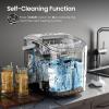 imageAGLUCKY Ice Makers Countertop with Handle265Lbs24H9 Cubes in 6 Mins2 Sizes of Bullet IcePortable Machine with SelfCleaningPerfect for Home KitchenBlackWHITE