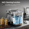 imageAGLUCKY Ice Makers Countertop with Handle265Lbs24H9 Cubes in 6 Mins2 Sizes of Bullet IcePortable Machine with SelfCleaningPerfect for Home KitchenBlackGREY
