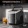 imageAGLUCKY Ice Makers Countertop with Handle265Lbs24H9 Cubes in 6 Mins2 Sizes of Bullet IcePortable Machine with SelfCleaningPerfect for Home KitchenBlackBLACK