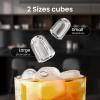 imageAGLUCKY Ice Makers Countertop with Handle265Lbs24H9 Cubes in 6 Mins2 Sizes of Bullet IcePortable Machine with SelfCleaningPerfect for Home KitchenBlackGREEN