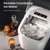imageAGLUCKY Ice Makers Countertop with Handle265Lbs24H9 Cubes in 6 Mins2 Sizes of Bullet IcePortable Machine with SelfCleaningPerfect for Home KitchenBlackWHITE