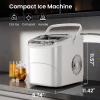 imageAGLUCKY Ice Makers Countertop with Handle265Lbs24H9 Cubes in 6 Mins2 Sizes of Bullet IcePortable Machine with SelfCleaningPerfect for Home KitchenBlackWHITE