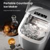 imageAGLUCKY Ice Makers Countertop with Handle265Lbs24H9 Cubes in 6 Mins2 Sizes of Bullet IcePortable Machine with SelfCleaningPerfect for Home KitchenBlackGREY