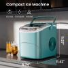 imageAGLUCKY Ice Makers Countertop with Handle265Lbs24H9 Cubes in 6 Mins2 Sizes of Bullet IcePortable Machine with SelfCleaningPerfect for Home KitchenBlackGREEN
