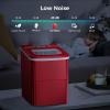 imageAGLUCKY Ice Makers Countertop with SelfCleaning 26lbs24hrs 9 Cubes Ready in 6 Mins Portable Ice Machine with 2 Sizes Bullet IceIce ScoopBasket for HomeKitchenOfficeBarParty RedRed