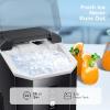 imageAGLUCKY Nugget Ice Maker Countertop Portable Crushed Ice Maker Machine with Handle 35lbs24H OneClick Operation Self Cleaning Ice Machine for HomeKitchenOfficeStainless SteelBlack