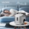 imageAGLUCKY Nugget Ice Maker Countertop Portable Crushed Ice Maker Machine with Handle 35lbs24H OneClick Operation Self Cleaning Ice Machine for HomeKitchenOfficeStainless SteelStainless Steel