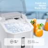 imageAGLUCKY Nugget Ice Maker Countertop Portable Crushed Ice Maker Machine with Handle 35lbs24H OneClick Operation Self Cleaning Ice Machine for HomeKitchenOfficeStainless SteelWhite