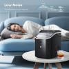imageAGLUCKY Nugget Ice Maker Countertop Portable Crushed Ice Maker Machine with Handle 35lbs24H OneClick Operation Self Cleaning Ice Machine for HomeKitchenOfficeStainless SteelBlack
