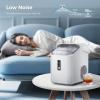 imageAGLUCKY Nugget Ice Maker Countertop Portable Crushed Ice Maker Machine with Handle 35lbs24H OneClick Operation Self Cleaning Ice Machine for HomeKitchenOfficeStainless SteelWhite