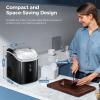imageAGLUCKY Nugget Ice Maker Countertop Portable Ice Maker Machine with SelfCleaning Function35lbs24HStainless SteelPellet Ice Maker for HomeKitchenOffice Black