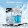 imageAGLUCKY Nugget Ice Maker Countertop Portable Ice Maker Machine with SelfCleaning Function35lbs24HStainless SteelPellet Ice Maker for HomeKitchenOffice Black