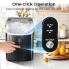 imageAGLUCKY Nugget Ice Makers Countertop35Lbs24HPortable Pebble Machine with Soft Chewable IceOneClick OperationSelfCleaning Function for HomeKitchenStainless Steel BlackStainless Steels Black