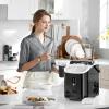 imageAGLUCKY Nugget Ice Makers CountertopPortable Pebble Ice Maker Machine with Chewable IceOneClick OperationSelfCleaning for HomeOfficeBlackBlack