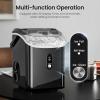 imageAGLUCKY Nugget Ice Makers CountertopPortable Pebble Ice Maker Machine with Chewable IceOneClick OperationSelfCleaning for HomeOfficeBlackBlack