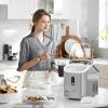 imageAGLUCKY Nugget Ice Makers CountertopPortable Pebble Ice Maker Machine with Chewable IceOneClick OperationSelfCleaning for HomeOfficeBlackGrey