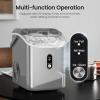 imageAGLUCKY Nugget Ice Makers CountertopPortable Pebble Ice Maker Machine with Chewable IceOneClick OperationSelfCleaning for HomeOfficeBlackGrey