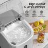 imageAGLUCKY Nugget Ice Makers CountertopPortable Pebble Ice Maker Machine with Chewable IceOneClick OperationSelfCleaning for HomeOfficeBlackGrey