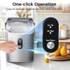 imageAGLUCKY Nugget Ice Makers CountertopPortable Pebble Ice Maker Machine with Chewable IceOneClick OperationSelfCleaning for HomeOfficeBlackStainless Steels Silver