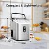imageAGLUCKY Nugget Ice Makers CountertopPortable Pebble Ice Maker Machine with Chewable IceOneClick OperationSelfCleaning for HomeOfficeBlackStainless Steels Silver