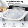 imageAGLUCKY Nugget Ice Makers CountertopPortable Pebble Ice Maker Machine with Chewable IceOneClick OperationSelfCleaning for HomeOfficeBlackStainless Steels Silver