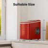 imageCountertop Ice Maker Machine Portable Small Ice Maker with Ice Scoop Basket Makes 9 Bullet Ice Cubes in 68 Mins SelfCleaning Function Compact Ice Maker for Home Kitchen Office Red GreenRed