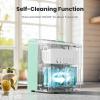 imageCountertop Ice Maker Machine Portable Small Ice Maker with Ice Scoop Basket Makes 9 Bullet Ice Cubes in 68 Mins SelfCleaning Function Compact Ice Maker for Home Kitchen Office Red GreenGreen
