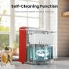 imageCountertop Ice Maker Machine Portable Small Ice Maker with Ice Scoop Basket Makes 9 Bullet Ice Cubes in 68 Mins SelfCleaning Function Compact Ice Maker for Home Kitchen Office Red GreenRed