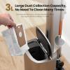 imageAGAGLUCKY Stick Vacuum Cleaner Powerful Suction with SelfCollecting Dust Bin 3in1 Upright Rechargeable Vacuum Cleaners for Home Pet Hair Hardwood Floors Carpets PurplePurple
