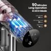 imageAGAGLUCKY Stick Vacuum Cleaner Powerful Suction with SelfCollecting Dust Bin 3in1 Upright Rechargeable Vacuum Cleaners for Home Pet Hair Hardwood Floors Carpets PurplePink