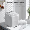 imageAGLUCKY Ice Makers Countertop with SelfCleaning 26lbs24hrs 9 Cubes Ready in 6 Mins Portable Ice Machine with 2 Sizes Bullet IceIce ScoopBasket for HomeKitchenOfficeBarParty Grey