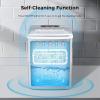 imageAGLUCKY Ice Makers Countertop with SelfCleaning 26lbs24hrs 9 Cubes Ready in 6 Mins Portable Ice Machine with 2 Sizes Bullet IceIce ScoopBasket for HomeKitchenOfficeBarParty Grey