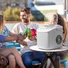 imageAGLUCKY Portable Ice Maker Machine Countertop with Handle26Lbs24H9 Bullet Ice Ready in 7 MinsSelfCleaning Function with Ice Scoop and BasketIdeal for Home Office KitchenGery