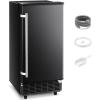 imageAGLUCKY Commercial Builtin Ice Maker Machine80LbsDayUnder Counter Ice Maker Machine with 24H TimerReversible DoorSelf Cleaning Ice Machine for Home ampamp OfficeBlackBlack