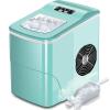 imageAGLUCKY Ice Makers Countertop with SelfCleaning 26lbs24hrs 9 Cubes Ready in 6 Mins Portable Ice Machine with 2 Sizes Bullet IceIce ScoopBasket for HomeKitchenOfficeBarParty RedGreen
